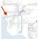 LA’s growing rail network. The Expo Line extension I rode today is the dashed aqua line, highlighted by the red arrow